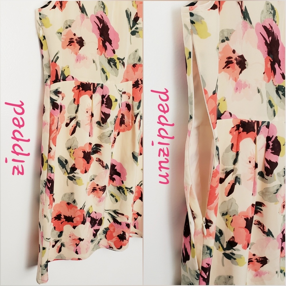 Madewell Tea Rose Floral Pleated Silk Dress - Picture 3 of 8